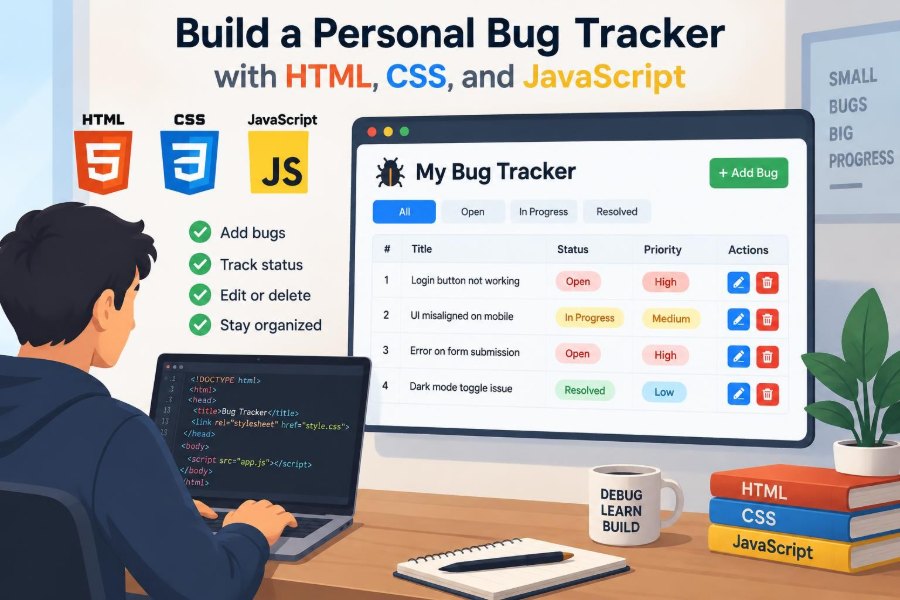 🧩 DIY: Build a Personal Bug Tracker with HTML, CSS, and JavaScript