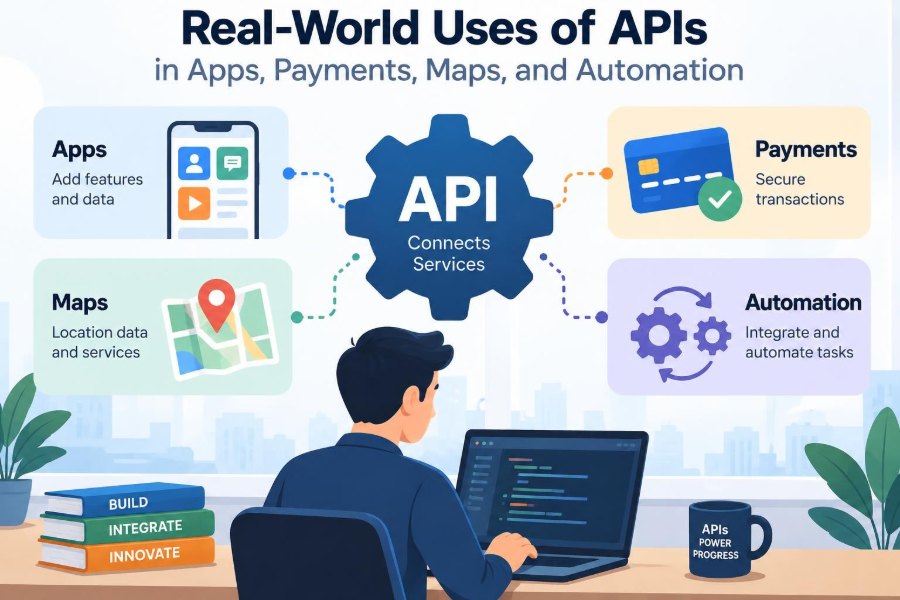 ⚙️ Real-World Uses of APIs in Apps, Payments, Maps, and Automation