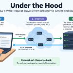 ⚙️ Under the Hood: How a Web Request Travels from Browser to Server and Back