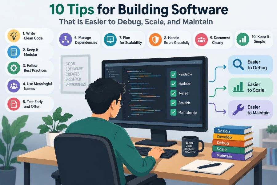 ⚙️ 10 Tips for Building Software That Is Easier to Debug, Scale, and Maintain