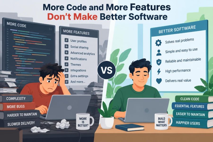 ⚙️ Debunking the Myth That More Code and More Features Make Better Software