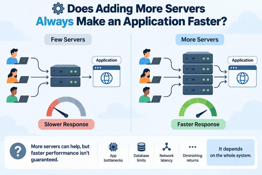 ⚙️ Does Adding More Servers Always Make an Application Faster?