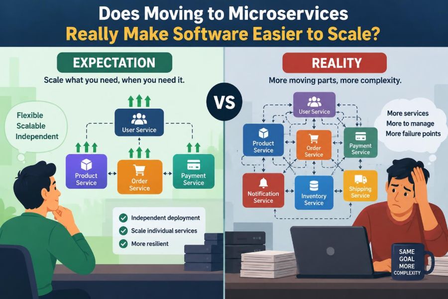 ⚙️ Expectation vs Reality: Does Moving to Microservices Really Make Software Easier to Scale?