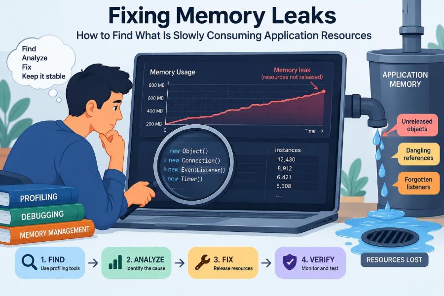 ⚙️ Fixing Memory Leaks: How to Find What Is Slowly Consuming Application Resources