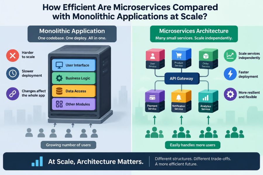 ⚙️ How Efficient Are Microservices Compared with Monolithic Applications at Scale?