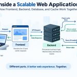 ⚙️ Inside a Scalable Web Application: How Frontend, Backend, Database, and Cache Work Together