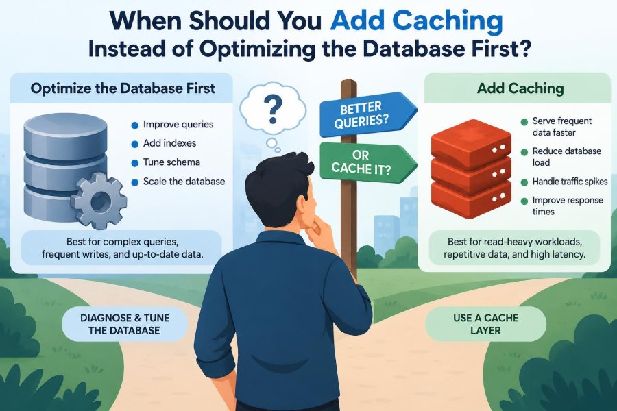 ⚙️ When Should You Add Caching Instead of Optimizing the Database First?